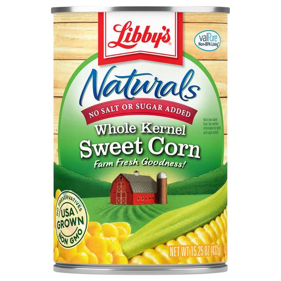 Libby's No Salt No Sugar Added Whole Kernel Sweet Corn