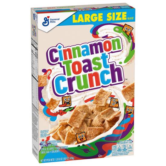 Cinnamon Toast Crunch · Crispy Sweetened Whole Wheat & Rice Cereal (16.8 oz)