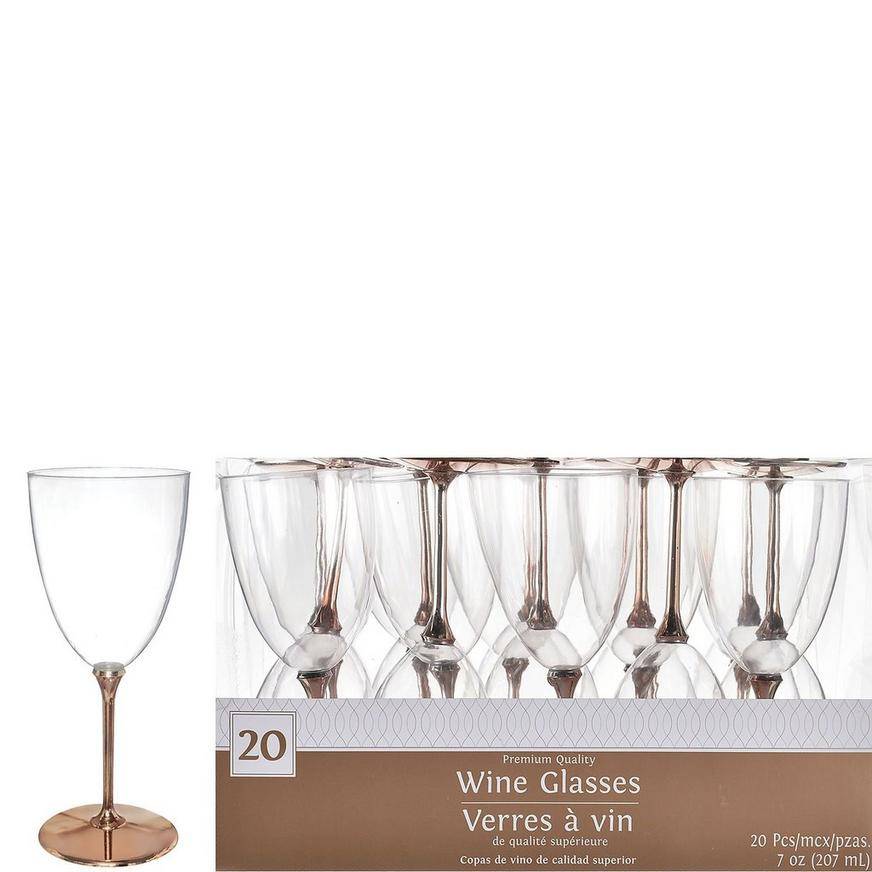 Party City Premium Plastic Wine Glasses