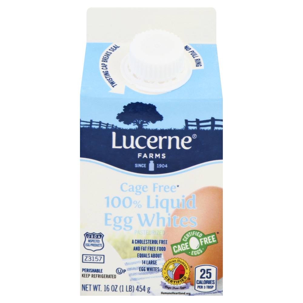 Lucerne Cage Fee 100% Liquid Egg Whites (16 oz)