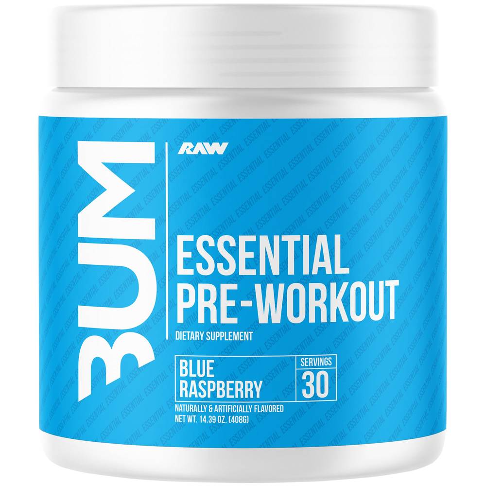 Raw Nutrition Essential Pre-Workout Dietary Supplement (blue raspberry)