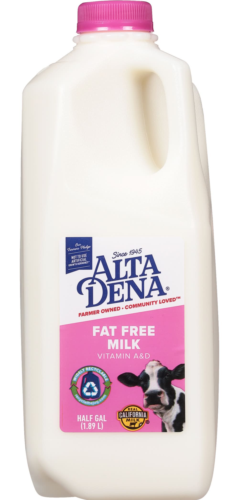 Alta Dena Fat Free Milk With Vitamin a & D (0.5 gal)