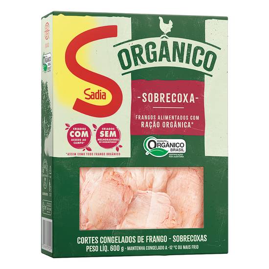 Sadia sobrecoxa de frango orgânica congelada (600g)
