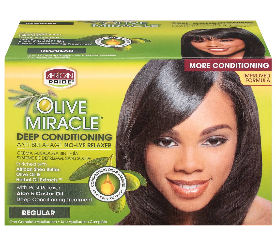 African Pride Deep Conditioning No-Lye Relaxer Kit (1 lbs)