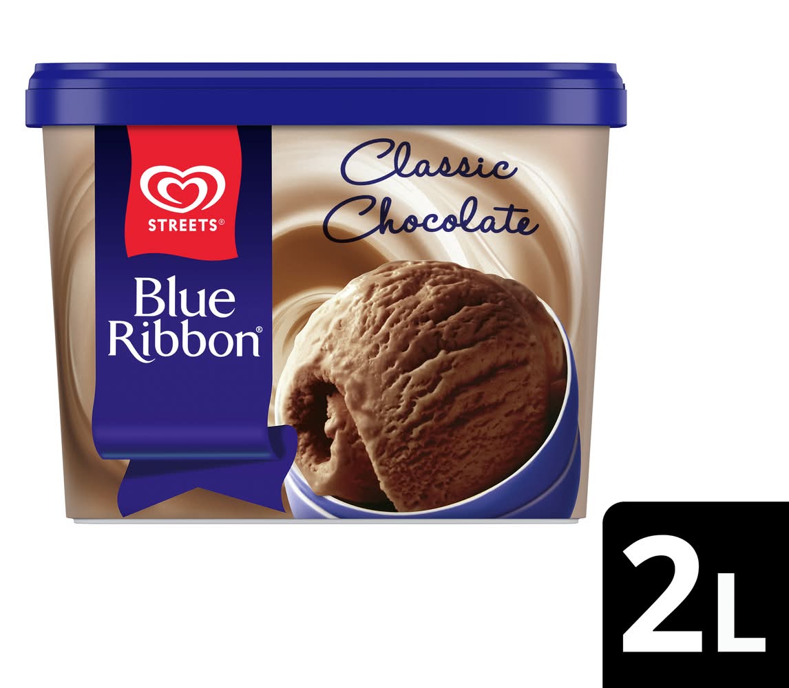 Blue Ribbon Classic Ice Cream Tub, Chocolate (2L)