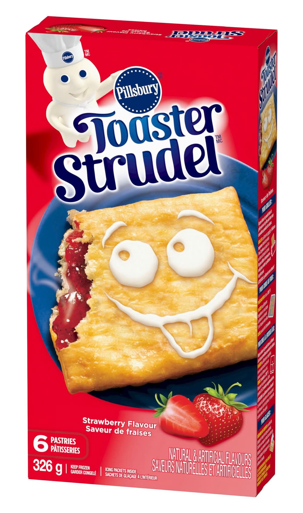 Pillsbury Toaster Strudel Pastries, Strawberry (326 g, 6 ct)