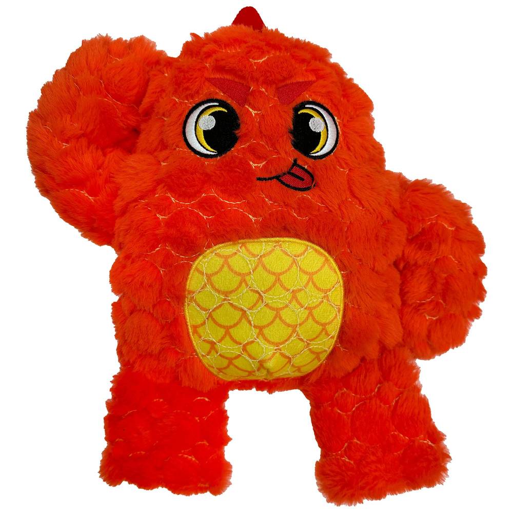 Bite Force Mr. Mighty Marvin Kevlar® Monster Tough Plush Dog Toy (Color: Orange, Size: Large)