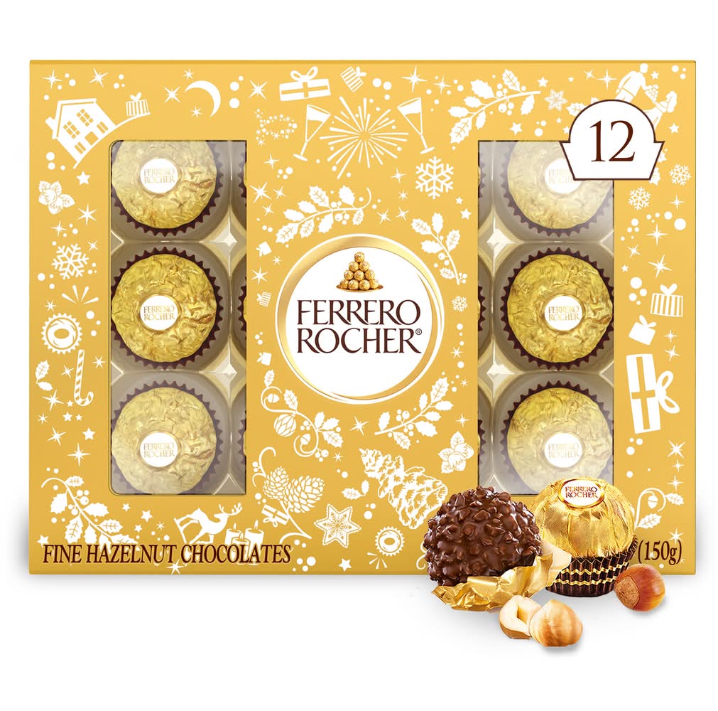 Ferrero Rocher Fine Hazelnut Chocolates (5.3 oz, 12 ct)