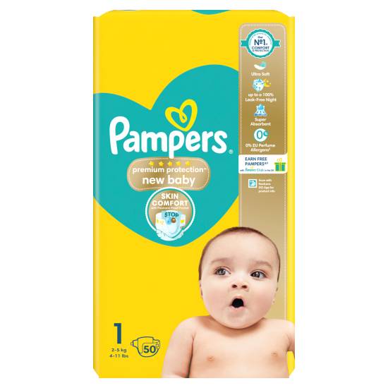 Pampers New Baby Size 1, Diapers 2kg-5kg (50 ct)