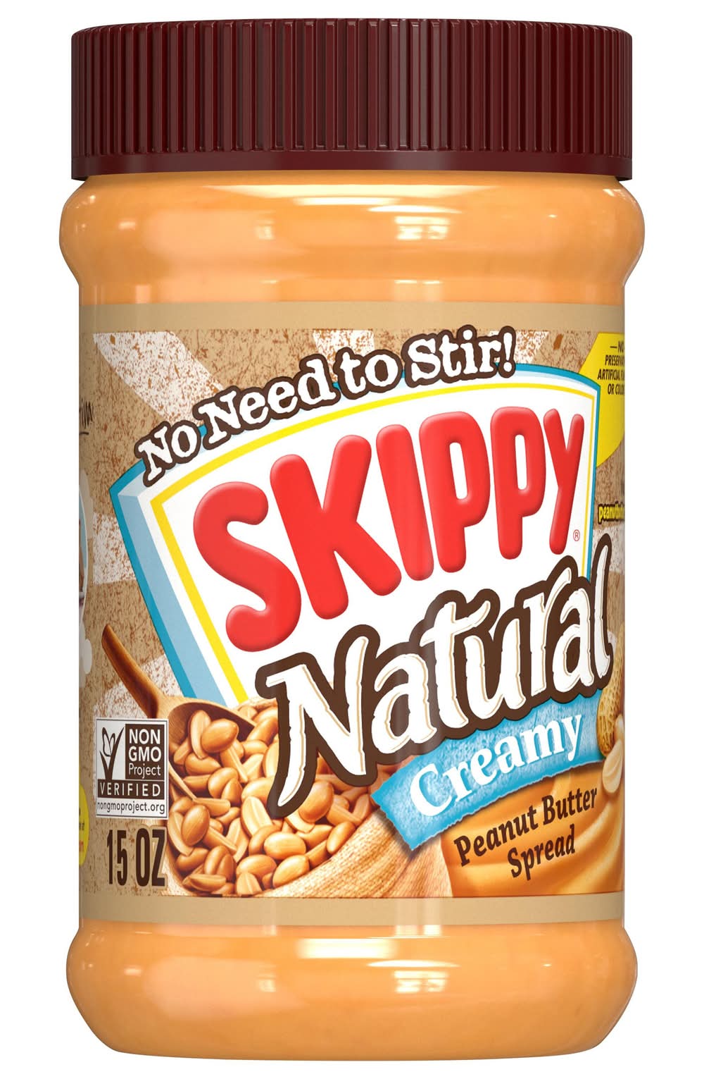 Skippy Natural Creamy Peanut Butter Spread (15 oz)