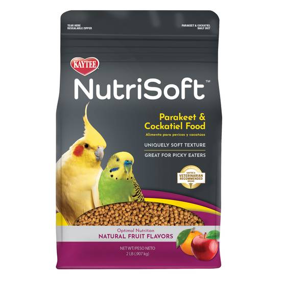 Kaytee Nutrisoft Parakeet and Cockatiel Pet Bird Food (natural fruit)