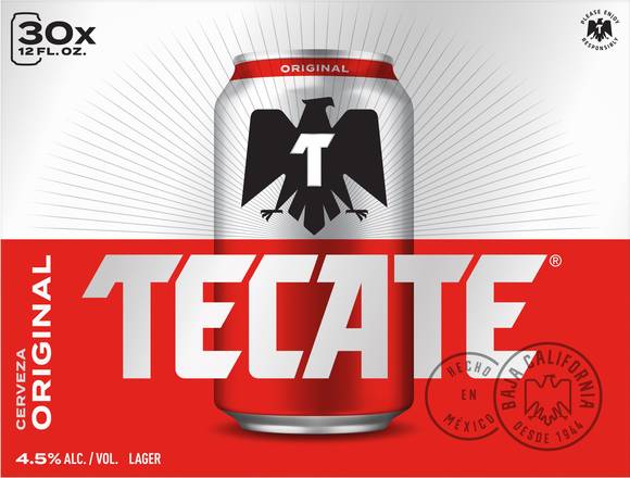 Tecate Original Lager Mexican Beer (30 ct, 12 fl oz)