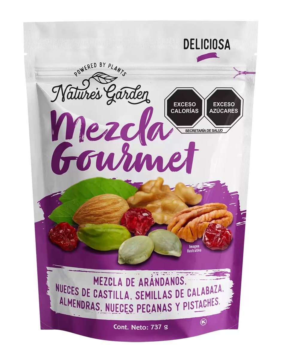 Nature's Garden · Mezcla gourmet de frutos secos con omega 3 (737 g)