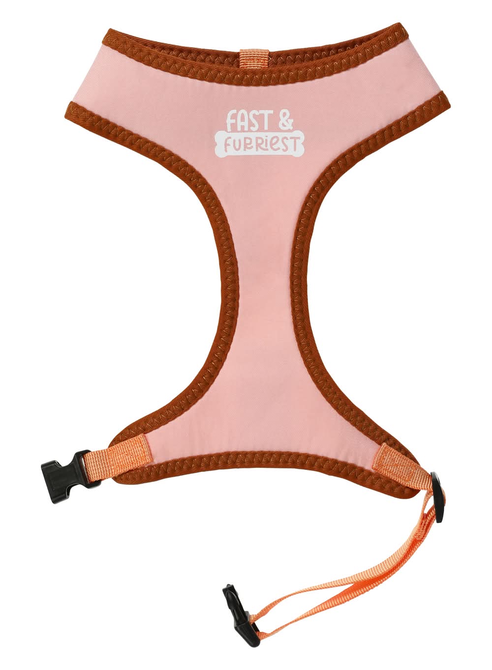 Pet Harness With Quote Medium Light Pastel Pink