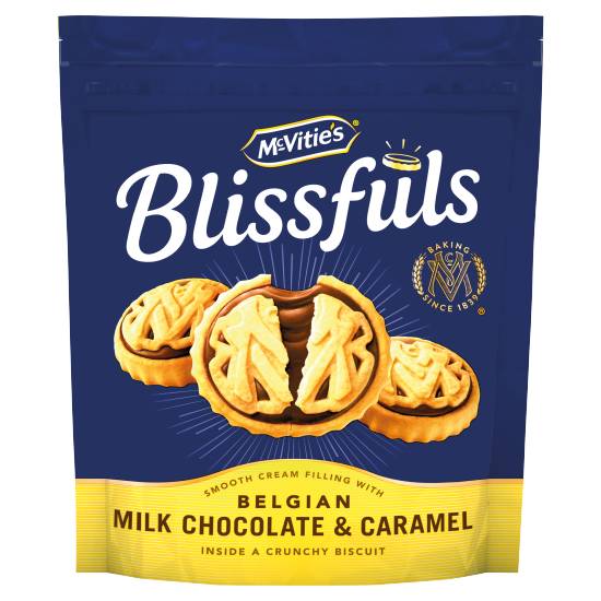 Mcvitie's Blissfuls Belgian Milk Chocolate & Caramel Biscuits