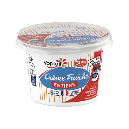 Crème fraiche entière 30% de matière grasse Yoplait 450g