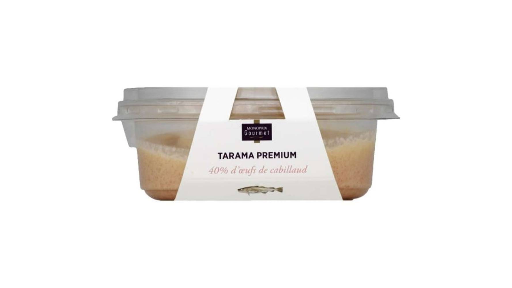 Monoprix Gourmet Tarama Premium 40% d'oeufs de cabillaud Le pot de 180g