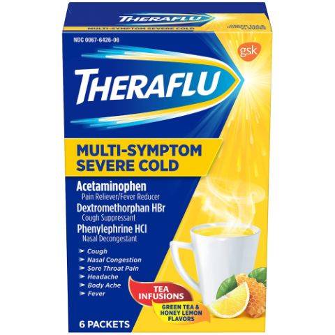 Theraflu Multi Symptom Severe Cold TeaInf 6 Count