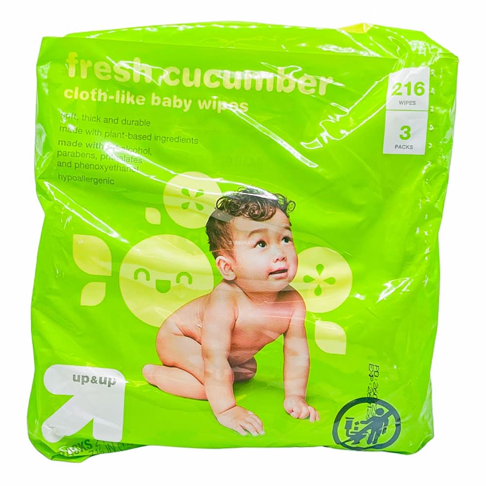 up&up Fresh Cucumber Baby Wipes (216 ct)