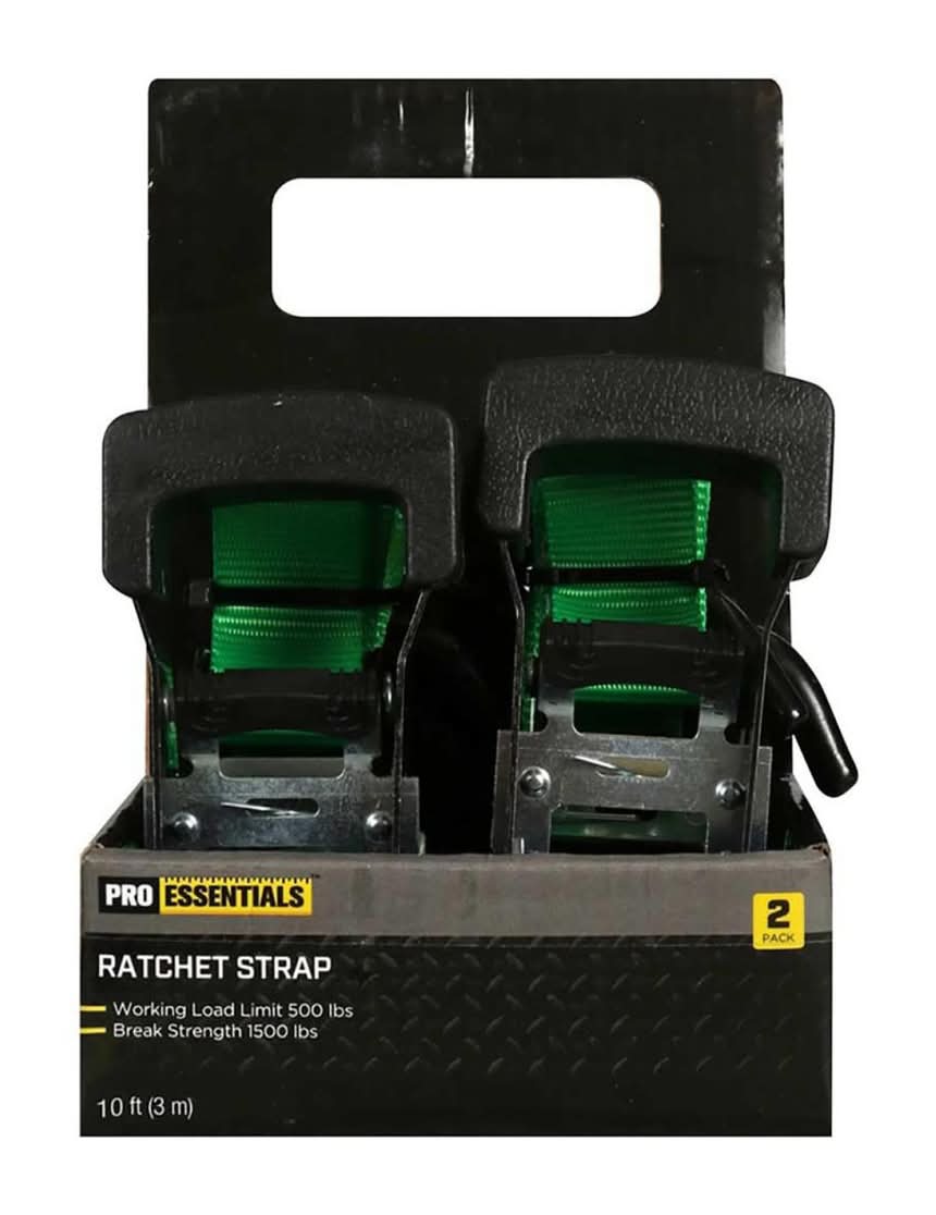 Pro Essentials Ratchet Strap 2 Pack