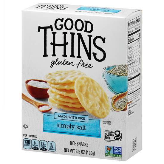 Good Thins Gluten Free Crackers (18 ct) (simply salt rice)