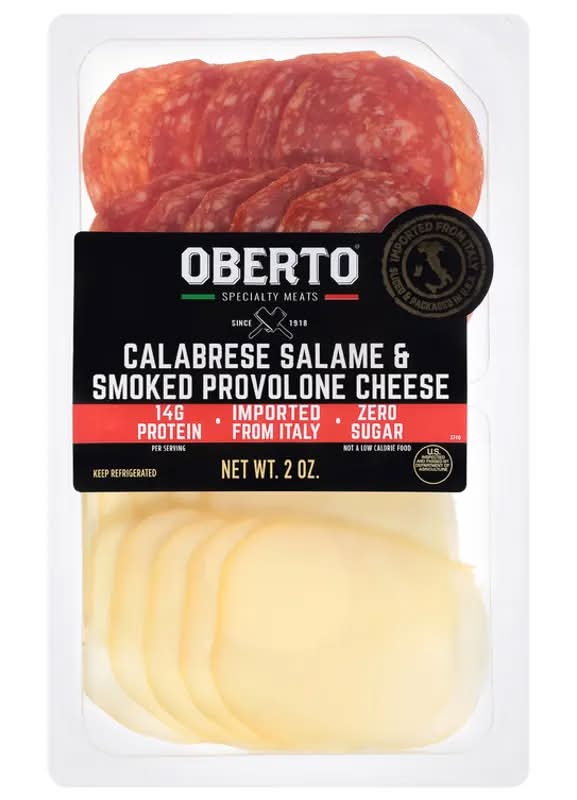 Oberto Zero Sugar Calabrese Salame & Smoked Provolone Cheese