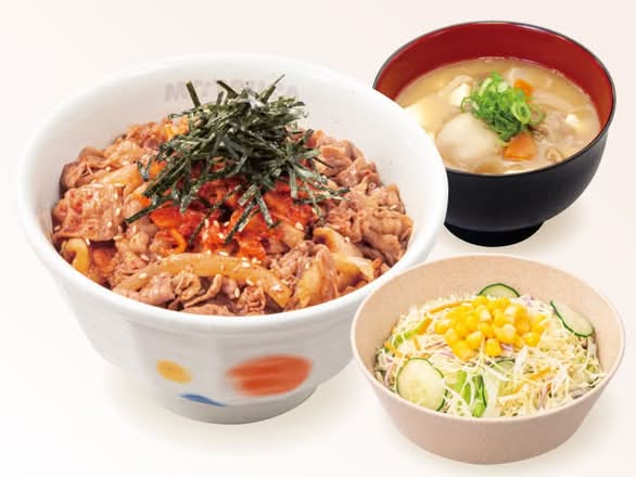 キムチ牛めし並盛 豚汁生野菜セット