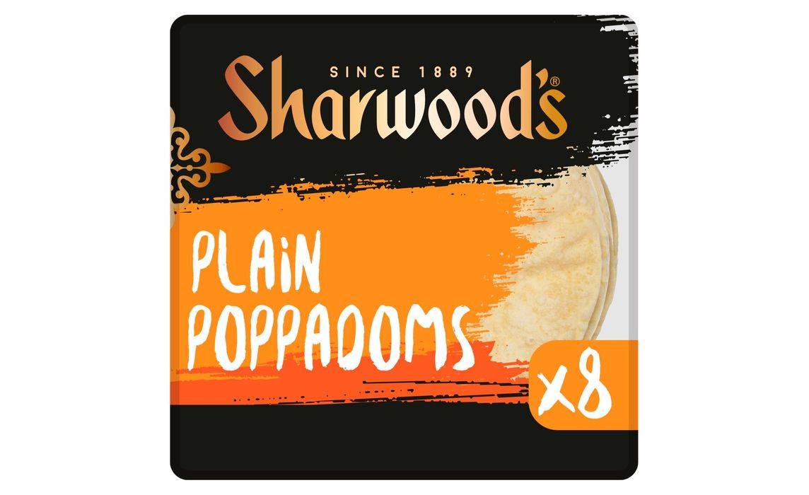 Sharwood's 8 Plain Poppadoms (379485)