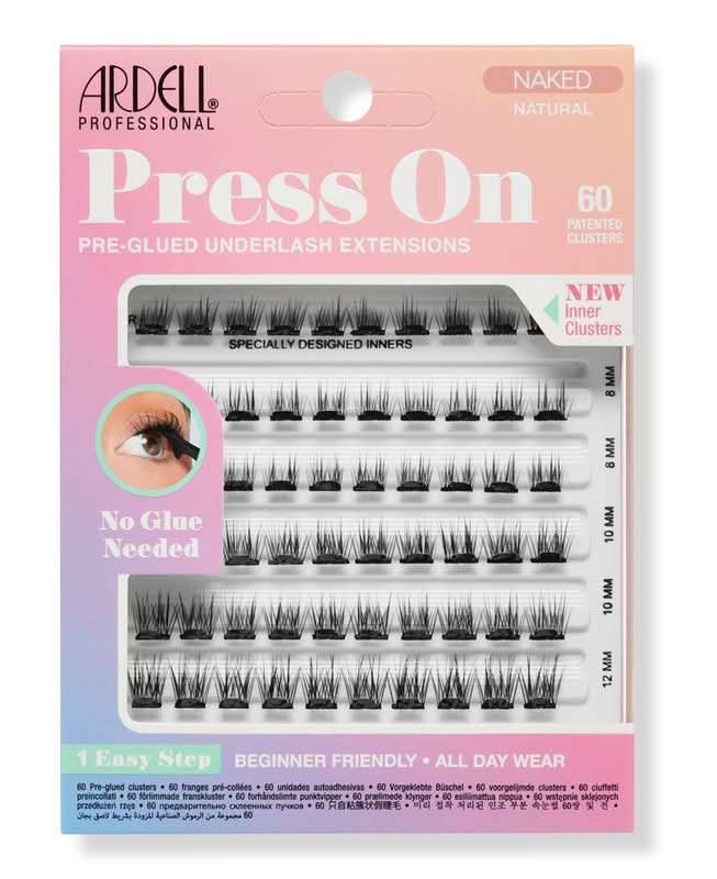 Ardell Press On Pre-glued Underlash Extensions, Naked Natural 60 ct
