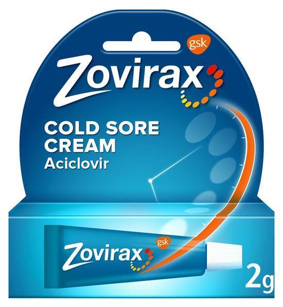 Zovirax Cold Sore Cream Aciclovir Tube 2g