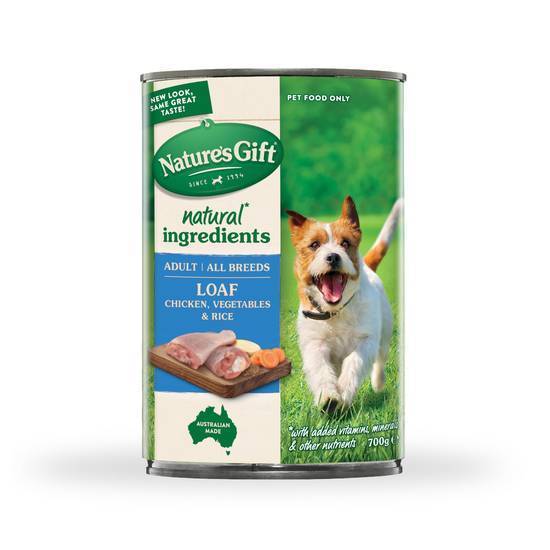 Nature's Gift Meal Time Chicken, Rice & Vegetables Wet Dog Food 700g