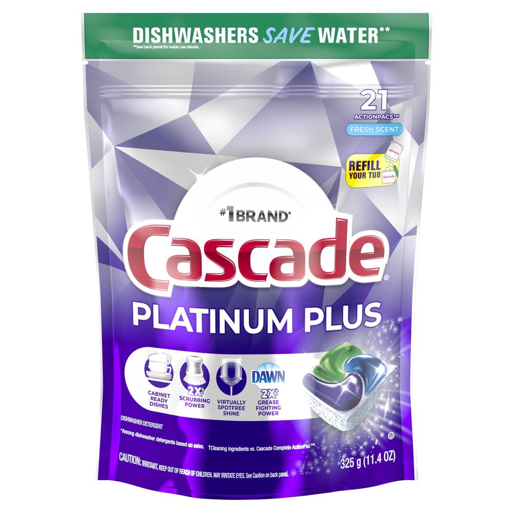 Cascade Auto Dishwashing Pouch With Liquid and Powder