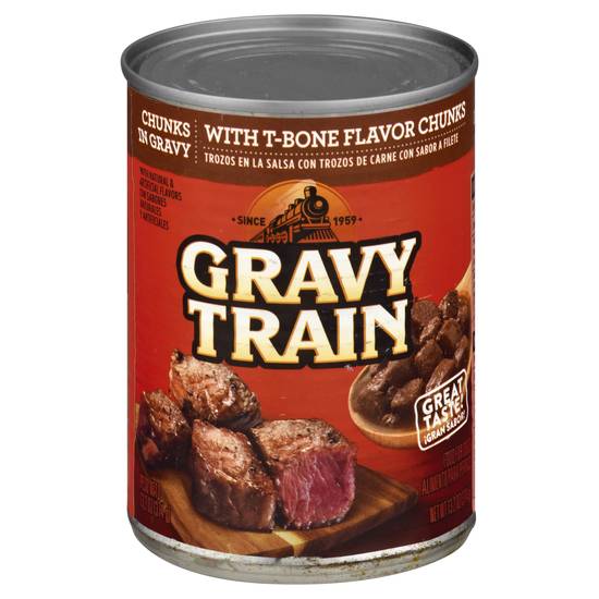 Gravy Train Chunks in Gravy Dog Food With T-Bone Flavor (13.2 oz)