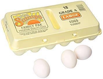 Cal-Maine - Large White Eggs, 18 pack, 10 units/case (15 dozen) (10 Units)