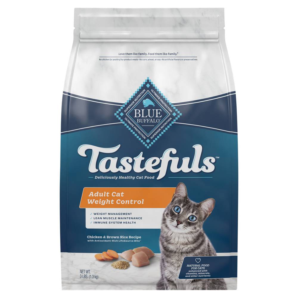 Blue Buffalo Tastefuls Natural Weight Control Adult Dry Cat Food (chicken-brown rice)