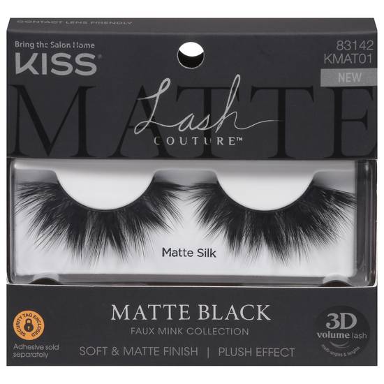 Kiss Lash Couture Soft Matte Silk Black Faux Mink Collection (1 set)