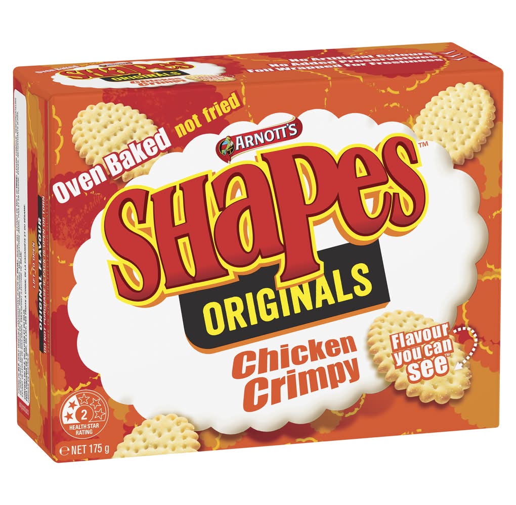 Arnott's Originals Crackers, Chicken Crimpy (175g)