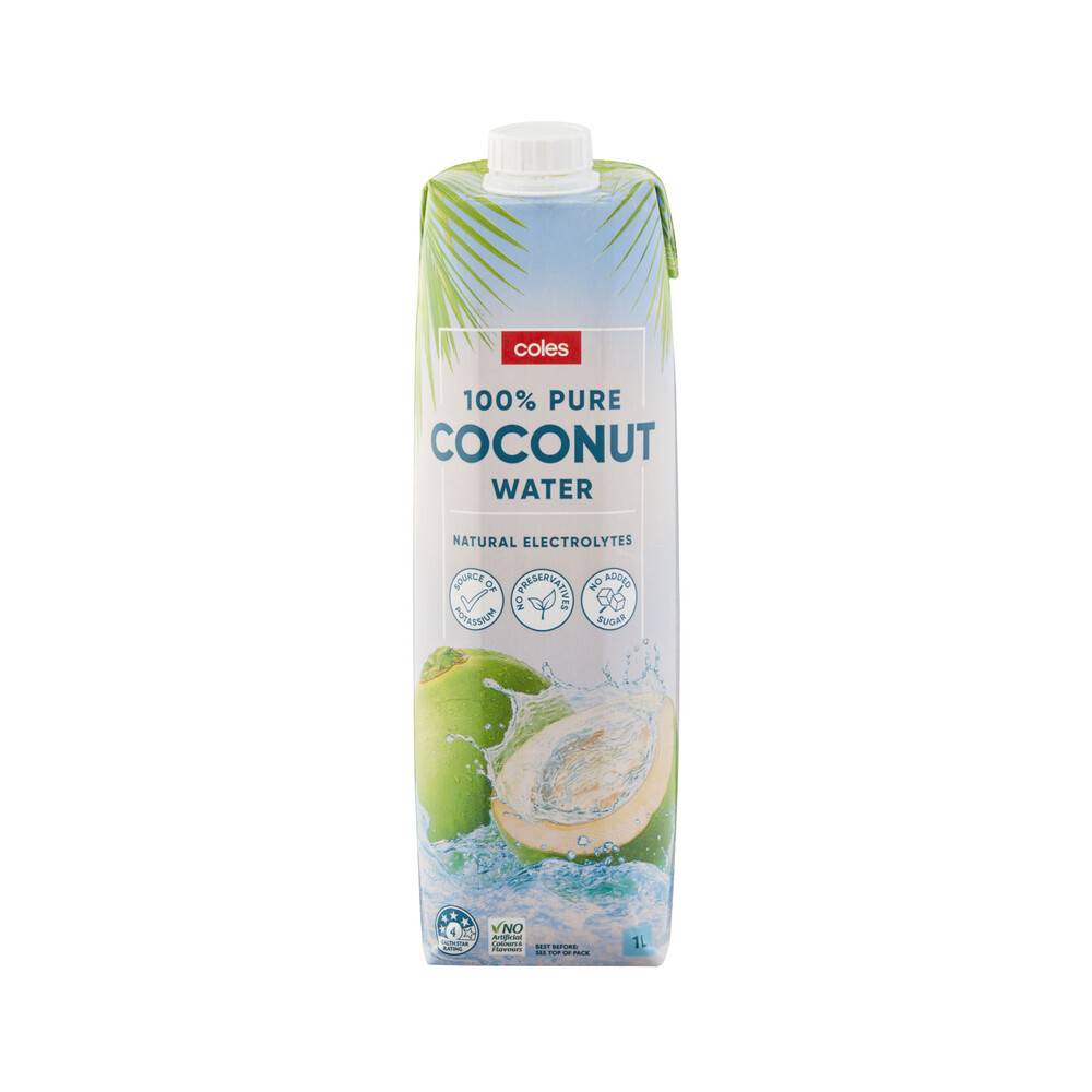 Coles Natural Coconut Water 1L