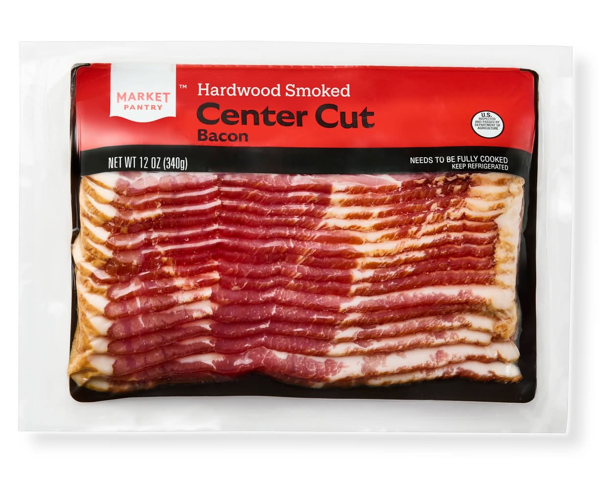 Market Pantry Hardwood Smoked Center Cut Bacon (12 oz)