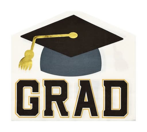 Graduation Cap Shaped Lunch Napkins, 20Ct. By Celebrate It