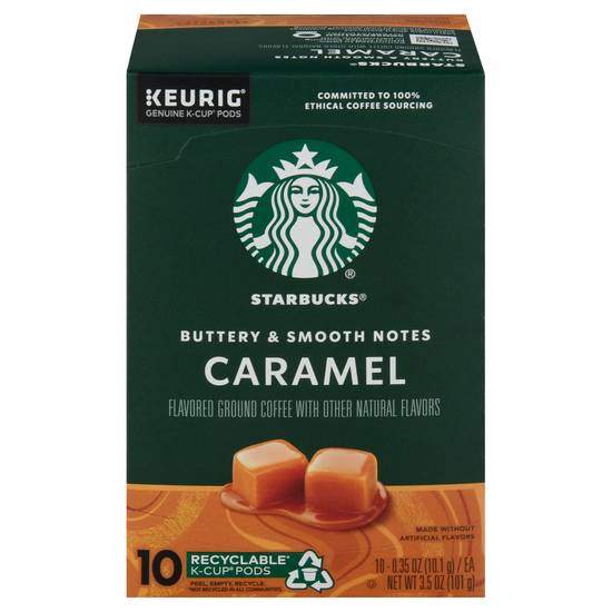 Starbucks Caramel Ground Coffee K-Cup Pods (10 ct, 0.35 oz)