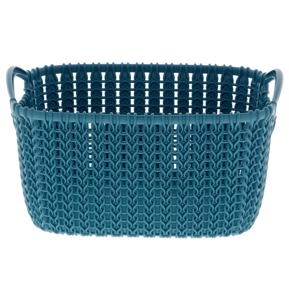Small Knit Look Basket w/2 Handles