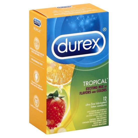 Durex Latex Lubricated Condoms (12 ct)