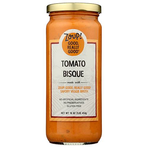 Zoup Fresh Soup Company Tomato Bisque Made with Savory Veggie Broth