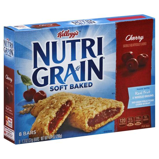Nutri Grain Kellogg's Soft Baked Cherry Tasty Fruit Flavor Breakfast Bars (8 ct)