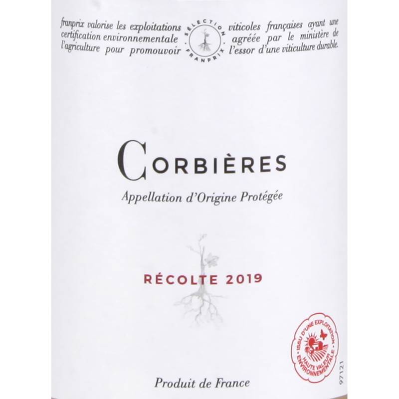 Corbières HVE rosé franprix 75cl