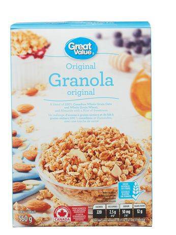 Great Value Original Granola Honey Almond Cereals (560 g)