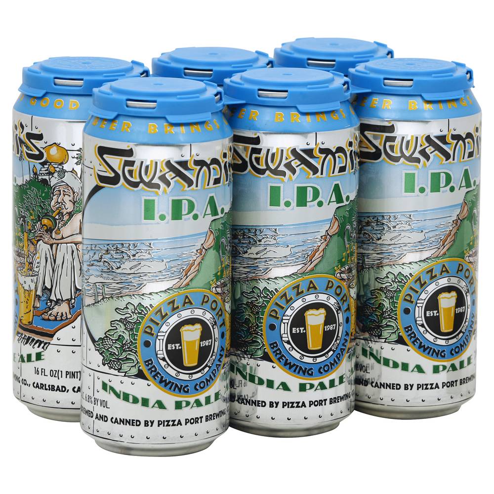 Pizza Port Brewing Company Swami's Domestic Ipa Beer (6 ct, 16 fl oz)