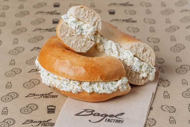 Chive Cream Cheese Bagel