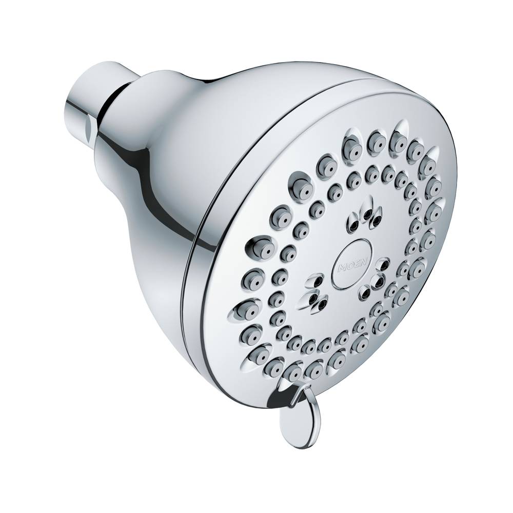 Moen Adler 4-Settings Chrome 3.5-in Round Fixed Shower Head 1.75 GPM | 23026EP